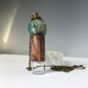 Ocean Jasper necklace. Copper necklace. Roller ball necklace. Diffuser jewelry. essential oil necklace. Free domestic shipping.