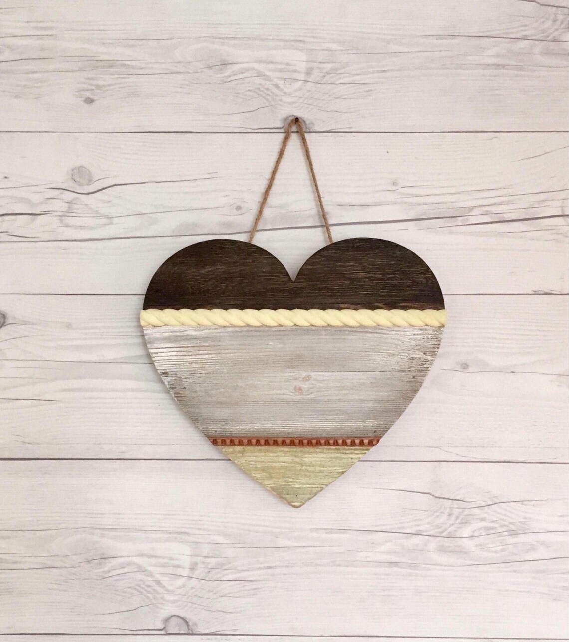 Handmade Wood Heart Wall hanging Rustic Wood Decor Etsy