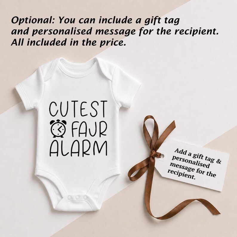 Eid Mubarak baby bodysuit personalised gift for Muslim newborn babies.