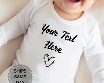 Personalised Baby Grow Gifts | Custom Name Bodysuit Onesies Vest | Newborn Baby Shower Gift Keepsake Item UK