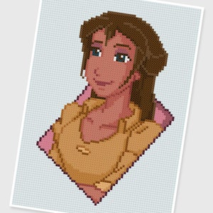 PDF Cross Stitch pattern - 0024.Jane (Tarzan) - INSTANT DOWNLOAD