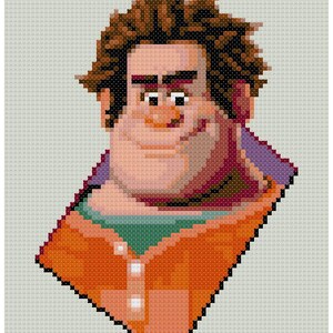 PDF Cross Stitch Pattern - 0009.ralph (wreck It Ralph) - INSTANT ...