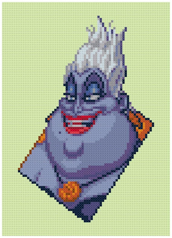PDF Cross Stitch Pattern - 0212.ursula ( the Little Mermaid