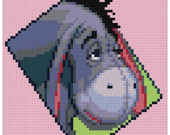 PDF WINNIE the Pooh *baby EEYORE* Counted Cross Stitch
