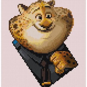 PDF Cross Stitch pattern 0061.Clawhauser Zootopia INSTANT DOWNLOAD image 4