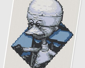 PDF Cross Stitch pattern - 0237.Dr Finkelstein ( Nightmare Before Christmas ) - INSTANT DOWNLOAD