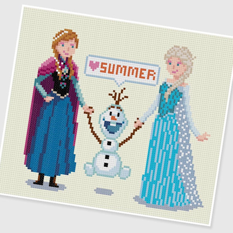 PDF Cross Stitch pattern Frozen INSTANT DOWNLOAD image 1