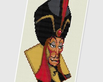 PDF Cross Stitch pattern - 0245.Jafar ( Aladdin ) - INSTANT DOWNLOAD