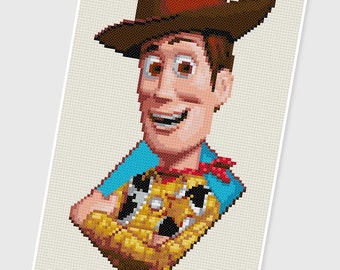 PDF Korsstygnsmönster - 0007.Woody (Toy Story) - DIREKT NEDLADDNING