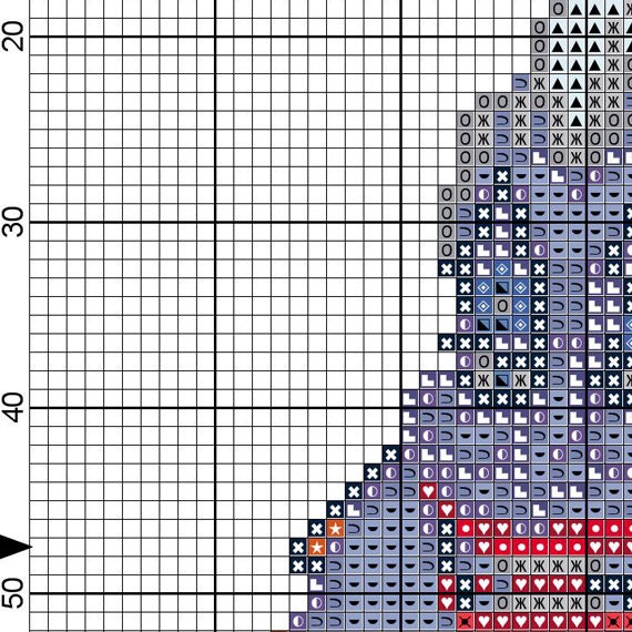 PDF Cross Stitch Pattern - 0212.ursula ( the Little Mermaid