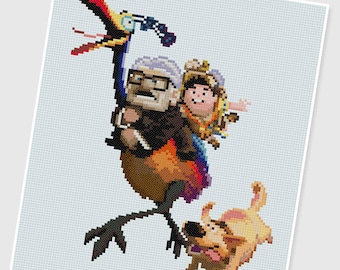 PDF Cross Stitch pattern - 0041.Up (run) - INSTANT DOWNLOAD