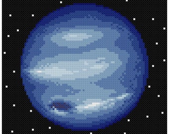 PDF Stickvorlage - 0060.Neptun Planet - SOFORT DOWNLOAD