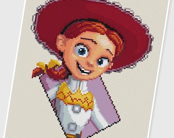 PDF Cross Stitch pattern - 0049.Jessie ( Toy Story ) - INSTANT DOWNLOAD