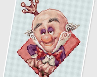 PDF Cross Stitch pattern - 0012.King Candy (Wreck It Ralph) - INSTANT DOWNLOAD