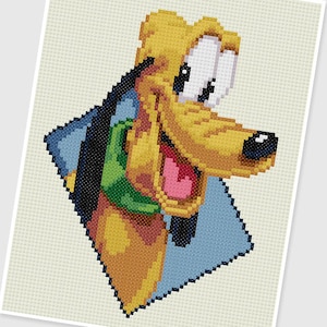 PDF Cross Stitch pattern - 0052.Pluto - INSTANT DOWNLOAD