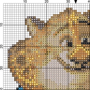 PDF Cross Stitch pattern 0061.Clawhauser Zootopia INSTANT DOWNLOAD image 5