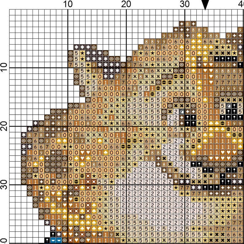 PDF Cross Stitch pattern 0061.Clawhauser Zootopia INSTANT DOWNLOAD image 5