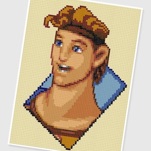 PDF Cross Stitch pattern - 0243.Hercules - INSTANT DOWNLOAD