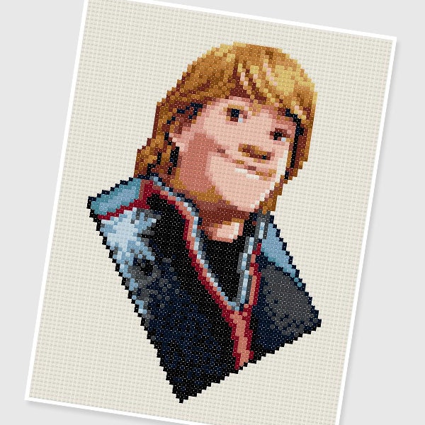 PDF Cross Stitch pattern - 0208.Kristoff (Frozen) - INSTANT DOWNLOAD