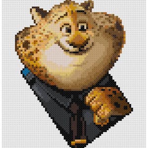 PDF Cross Stitch pattern 0061.Clawhauser Zootopia INSTANT DOWNLOAD image 3