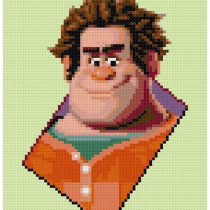 PDF Cross Stitch Pattern - 0009.ralph (wreck It Ralph) - INSTANT ...