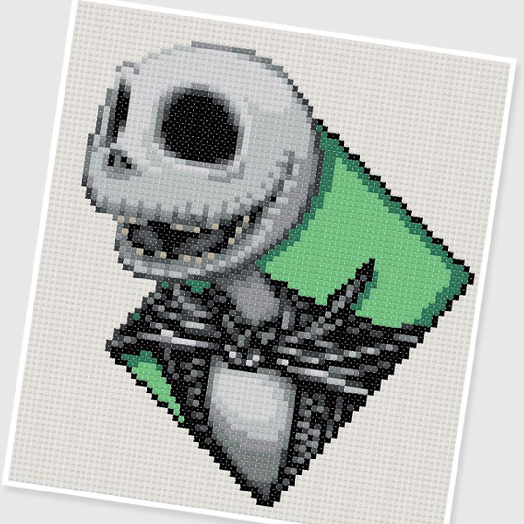 The Nightmare Before Christmas ピンバッチアート Nightmare Before Christmas Cross Stitch Pattern / Jack And S