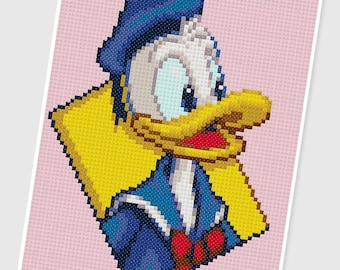 PDF Cross Stitch pattern - 0236.Donald - INSTANT DOWNLOAD