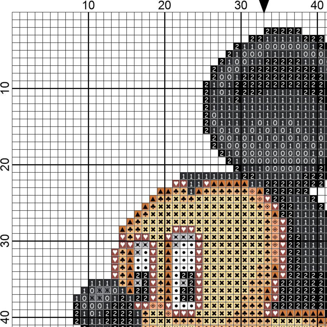 PDF Cross Stitch pattern 0043.Micky INSTANT DOWNLOAD Etsy