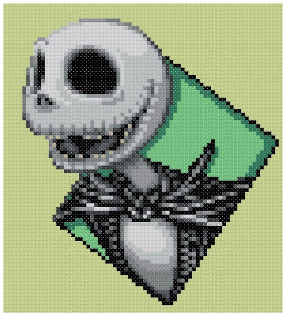 PDF Cross Stitch Pattern - 0244.jack Skellington ( Nightmare