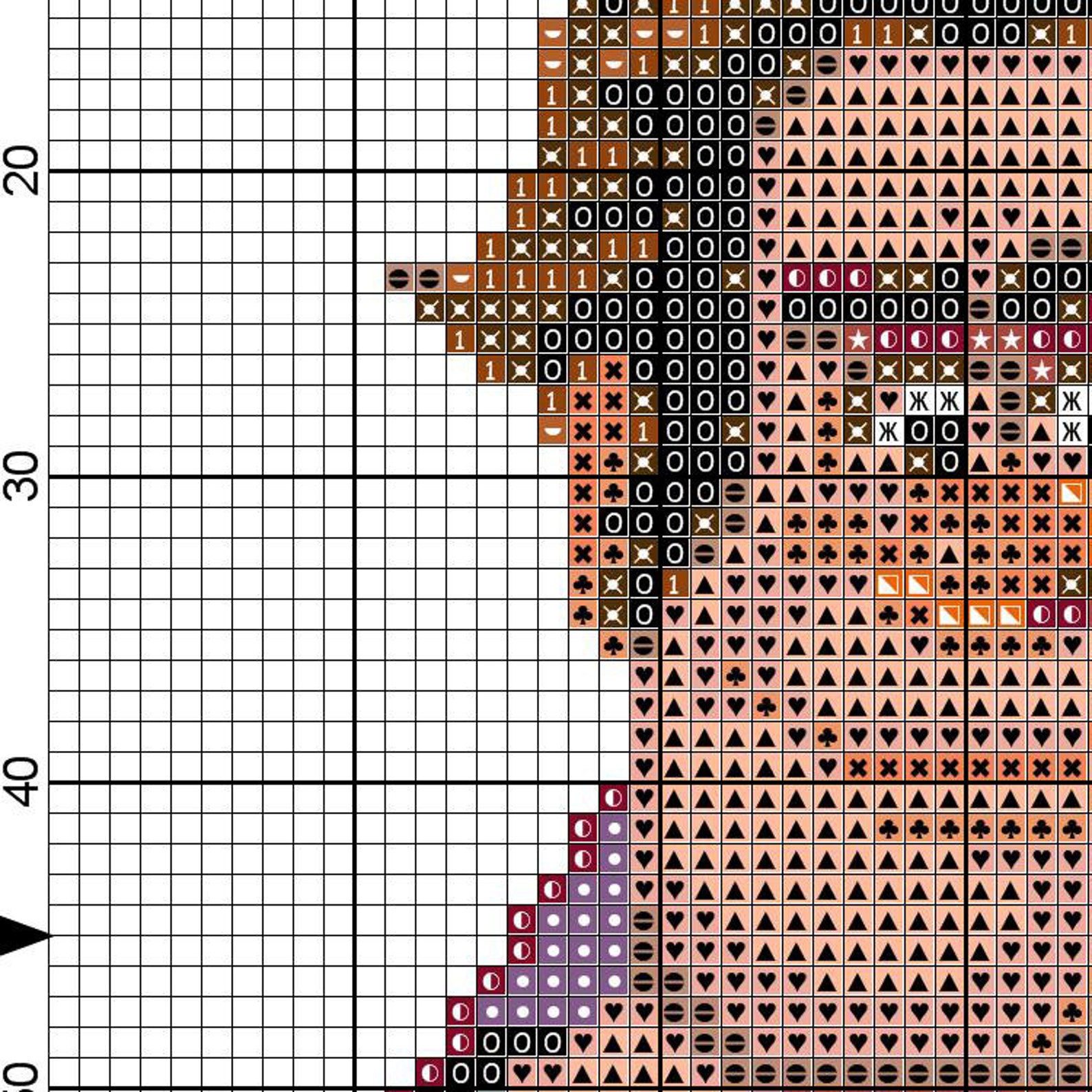 PDF Cross Stitch Pattern - 0009.ralph (wreck It Ralph) - INSTANT ...