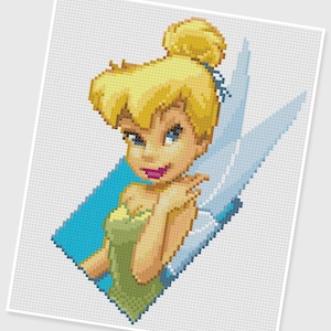 PDF Cross Stitch pattern - 0001.Tinker Bell ( Peter Pan ) - INSTANT DOWNLOAD