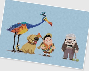 PDF Cross Stitch pattern - Up - INSTANT DOWNLOAD