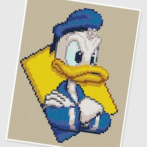 PDF Cross Stitch pattern - 0234.Angry Donald - INSTANT DOWNLOAD