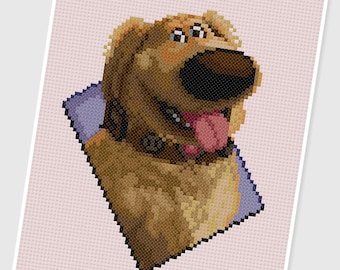 PDF Cross Stitch pattern - 0048.Dug (Up) - INSTANT DOWNLOAD