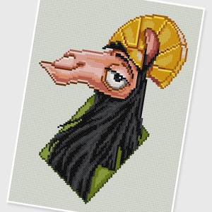 PDF Cross Stitch pattern - 0066.Llama : Emperor Kuzco (The Emperor&#39;s New Groove) - INSTANT DOWNLOAD