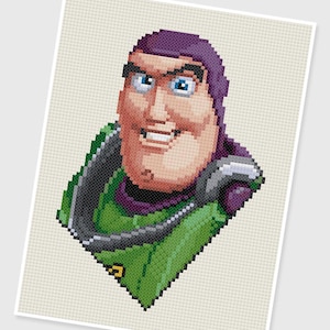 PDF Cross Stitch pattern - 0085.Buzz Lightyear (Toy Story) - INSTANT DOWNLOAD