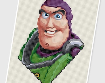 PDF Cross Stitch pattern - 0085.Buzz Lightyear (Toy Story) - INSTANT DOWNLOAD