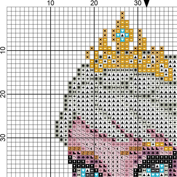 PDF Cross Stitch Pattern - 0084.queen Elsa ( Frozen ) - INSTANT
