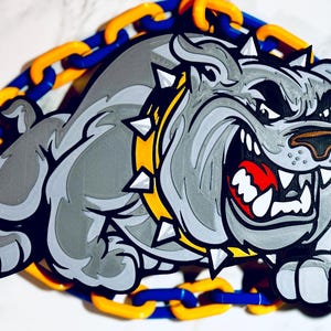 Op maat gemaakte 3D-geprinte ketting met sportteamlogo