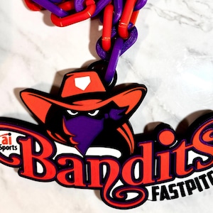 Ketting met 3D-aangepast sportteamlogo: schoolmascotte-sieraden