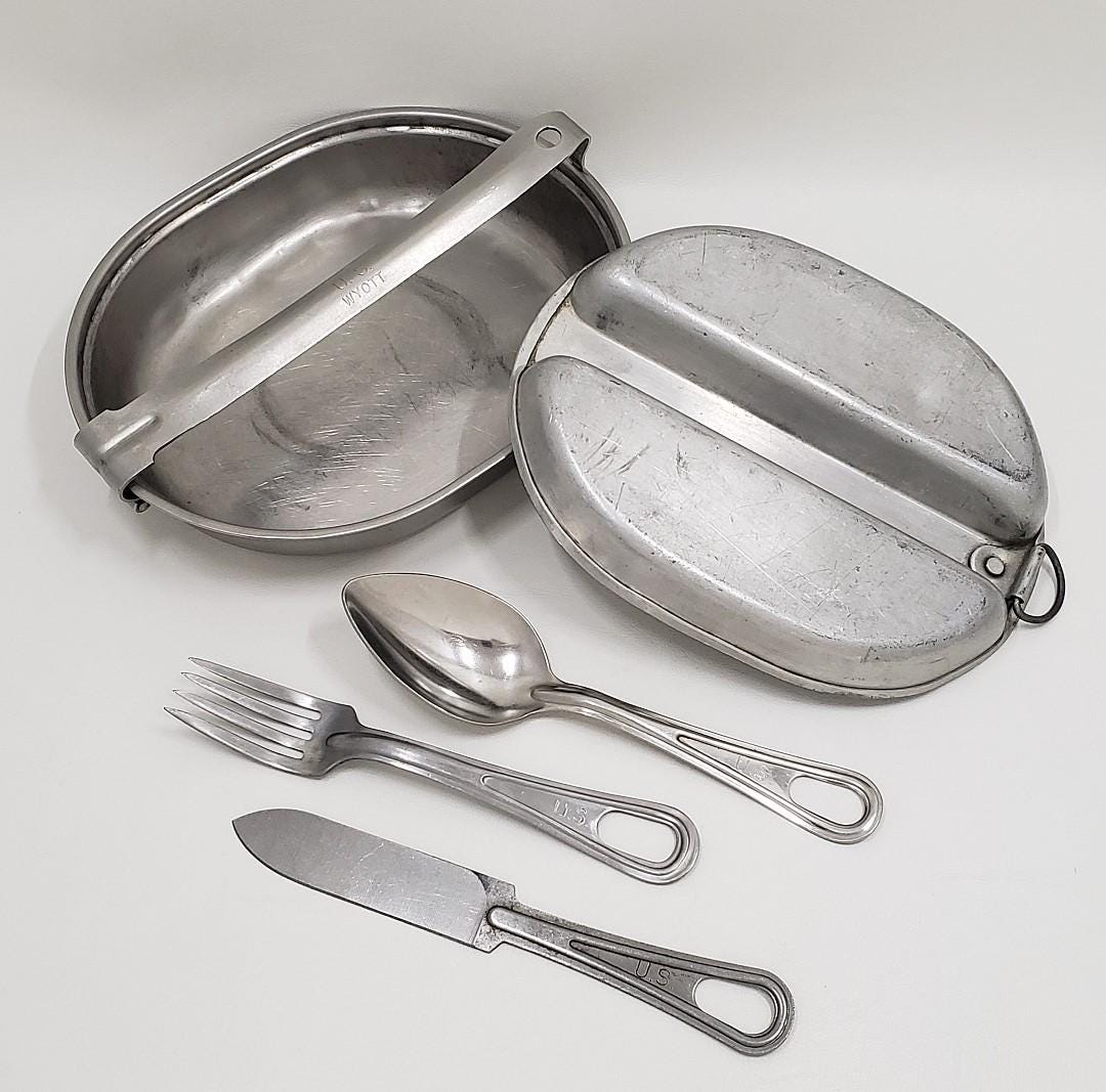 (J-7)US MESS KIT PAN カトラリー付き　米軍実物　美品 J-7)US MESS KIT PAN カトラリー付き 米軍実物 美品 - メルカリ