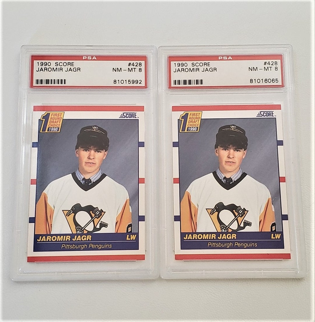Jaromir Jagr Rookie Cards, 1990 Score #428, Graded NM-MT 8