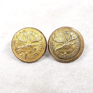 Loyal Order of the Moose Vintage Uniform Buttons - Set of 2 - Superior Quality - LOOM Purity, Age, Progress - Memorabilia