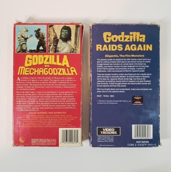 Godzilla VHS Lot of 2 - Godzilla Vs. Mechagodzilla - Godzilla