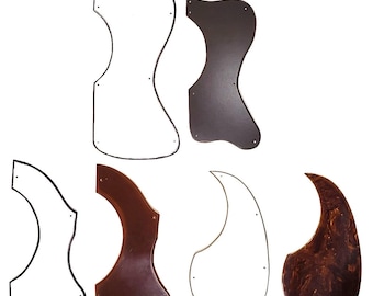 Acoustic Guitar Pickguard Lot of 6 - Vintage Musical Accessories / Parts - 1950s-1980s