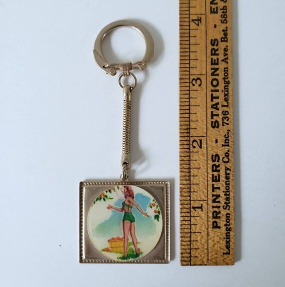 Pin-Up Girl Lenticular Keychain, Vintage Nudie, B… - image 10