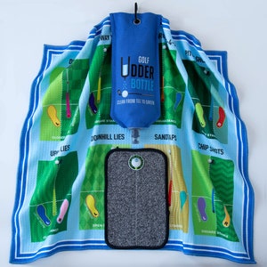 Golf Club/Ball Cleaner - The BIRDIE Kit - Design 1 by Golf Udder Bottle