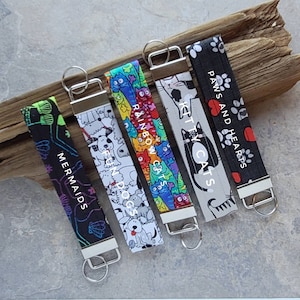 Key Fob Keychain - Wristlet Keychain - Cute Key Chain - Pet Key Fobs - Gift for Pet lover