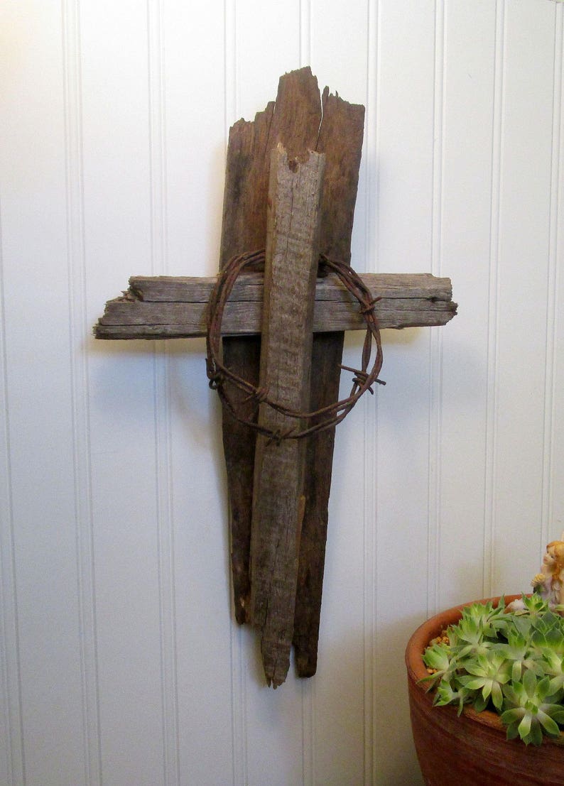 Rustic Wooden Cross Christian Wall Decor Wooden Crucifixes Etsy