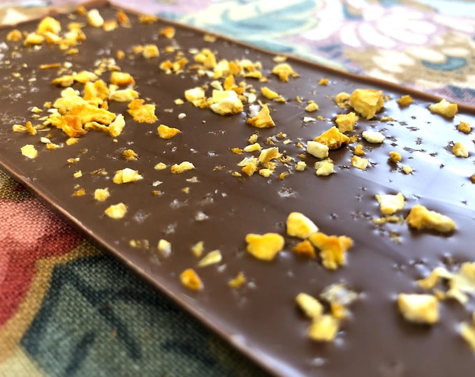Milk Chocolate Bar: Orange & Alaskan Sea Salt, Organic Fair Trade